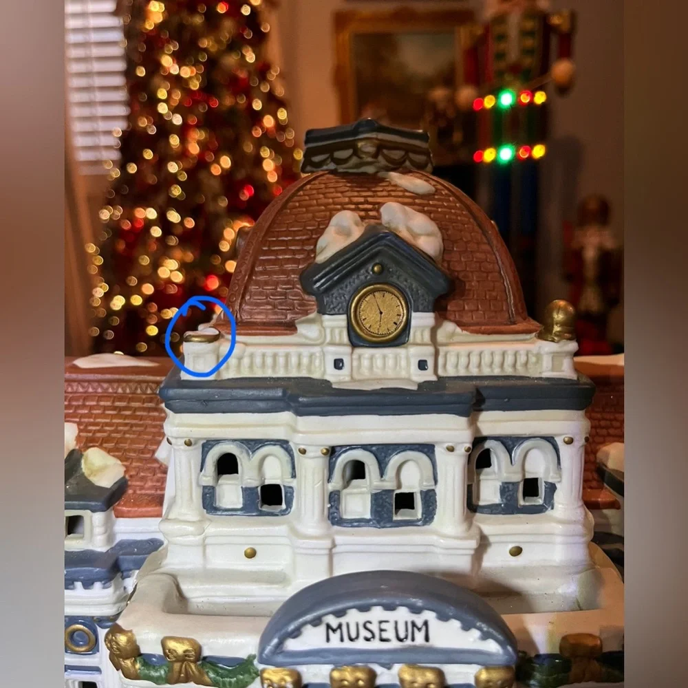 Mervyns Lighted Village Square Tenth Anniversary Museum 1996 Limited Edition